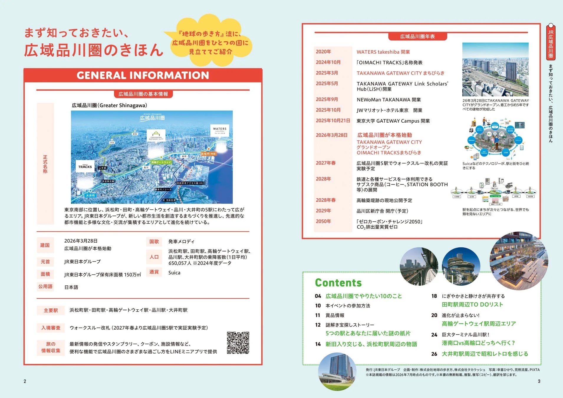 参加冊子「広域品川圏の歩き方」の誌面イメージ